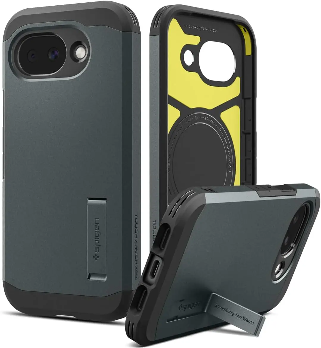 Spigen Tough Armor Google Pixel 10a Hoesje MagSafe Back Cover Grijs afbeelding 1