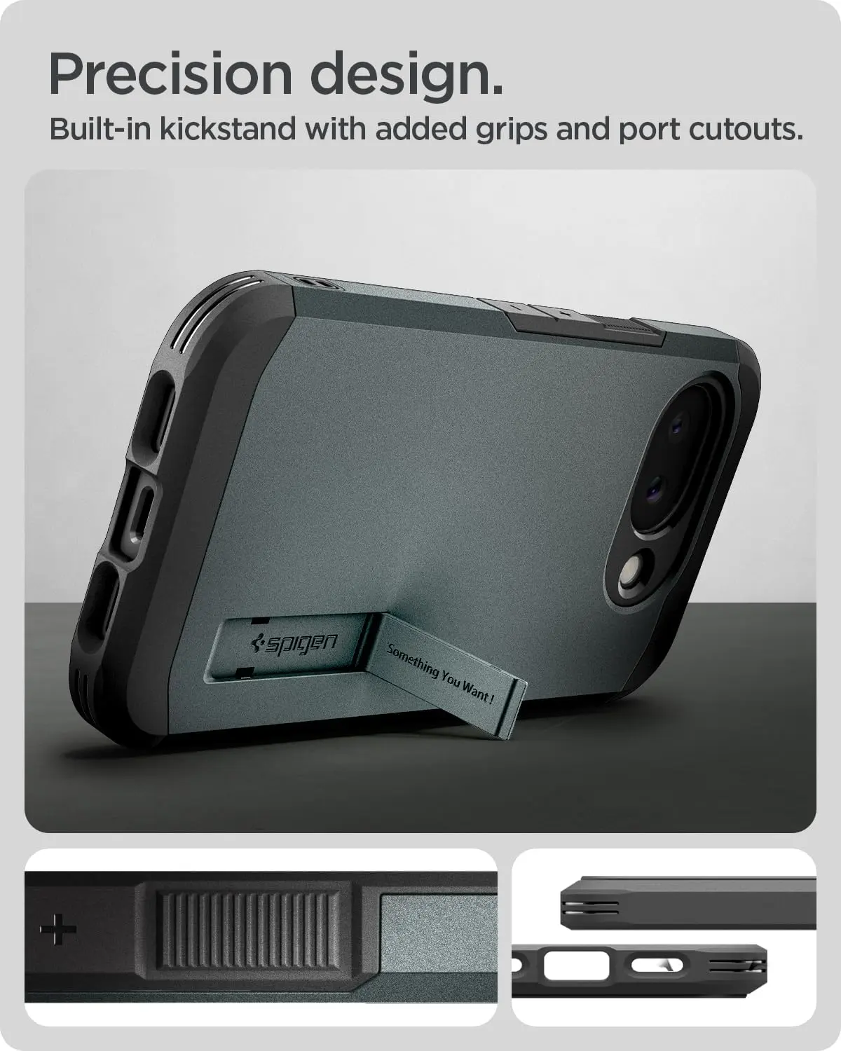 Spigen Tough Armor Google Pixel 10a Hoesje MagSafe Back Cover Grijs afbeelding 5