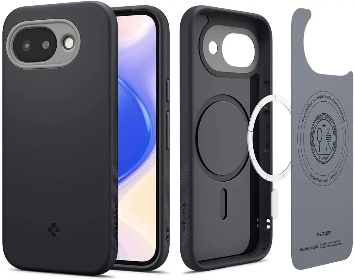 Spigen Nano Pop MagFit Google Pixel 10a Hoesje MagSafe Back Cover Zwart afbeelding 1