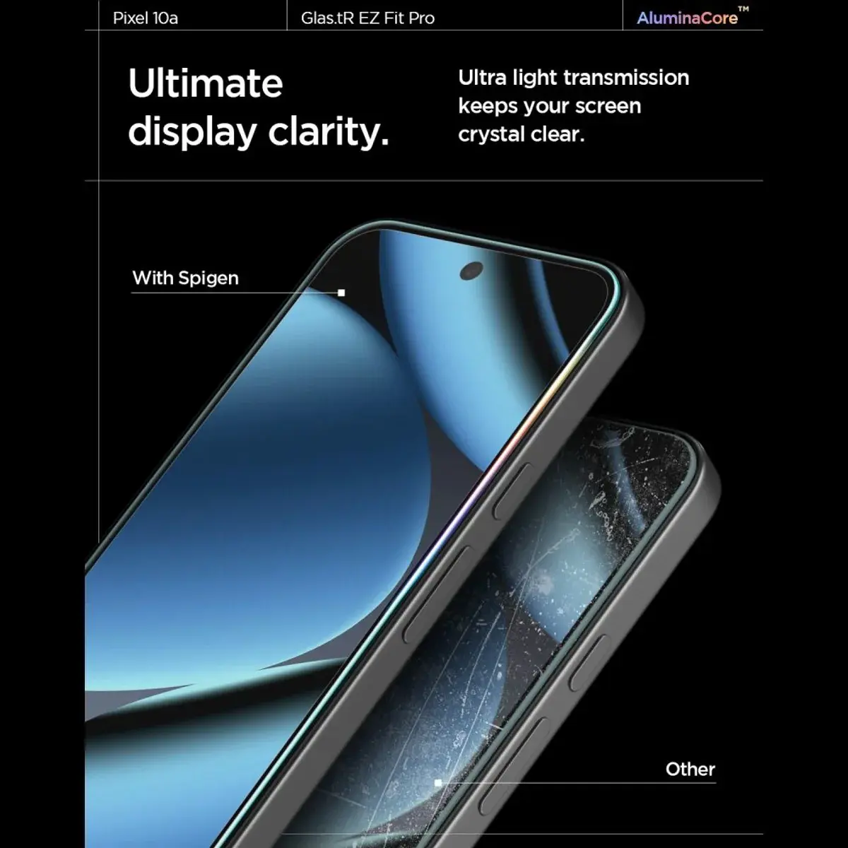 Spigen EZ Fit GLAS.tR Google Pixel 10a Screen Protector 2-Pack afbeelding 9