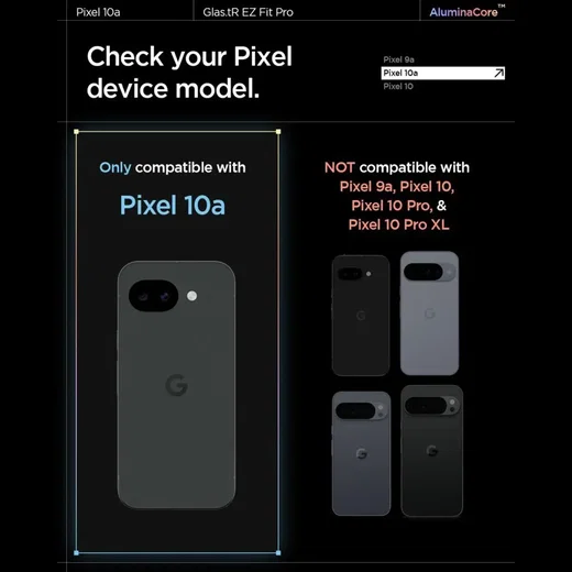 Spigen EZ Fit GLAS.tR Google Pixel 10a Screen Protector 2-Pack afbeelding 6