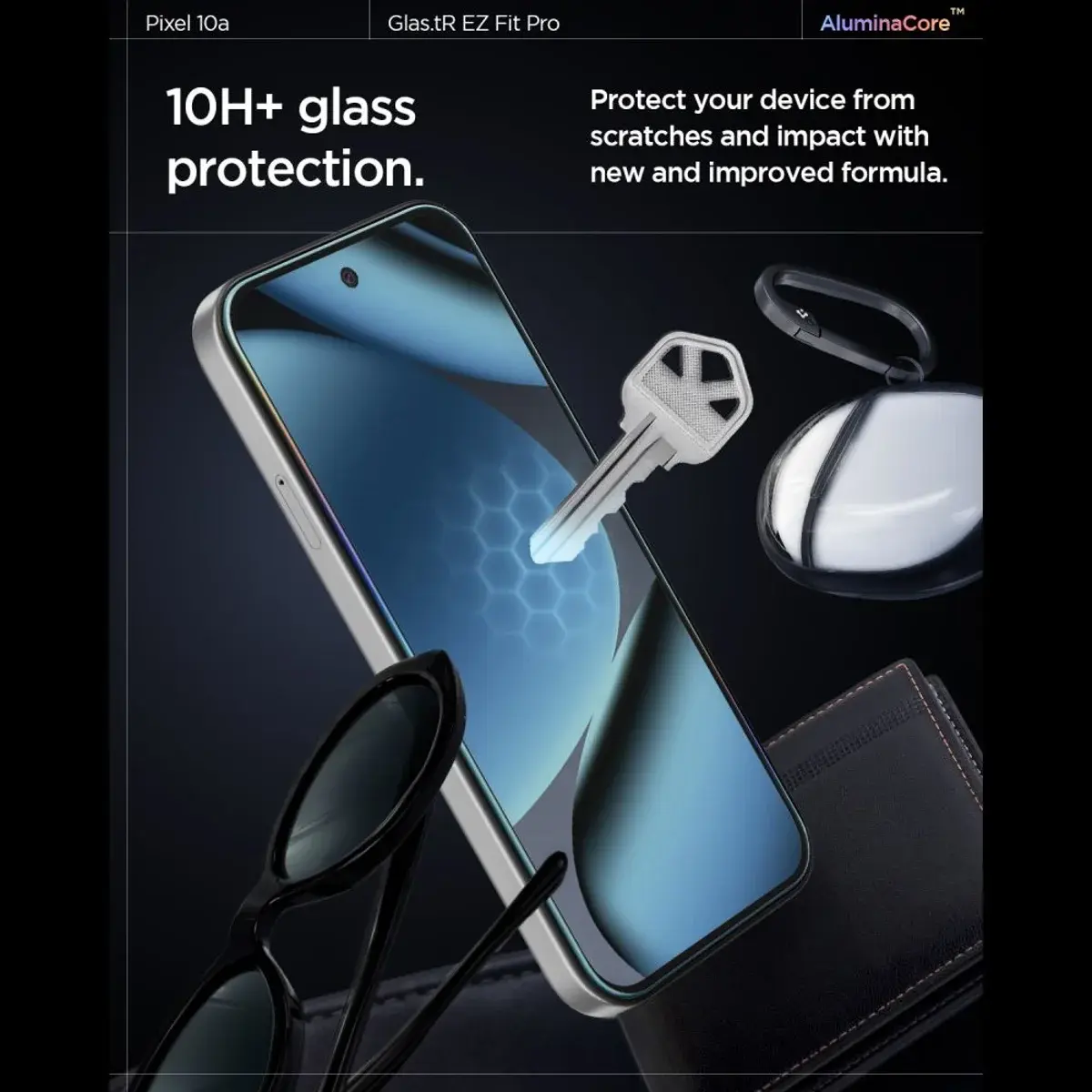 Spigen EZ Fit GLAS.tR Google Pixel 10a Screen Protector 2-Pack afbeelding 7