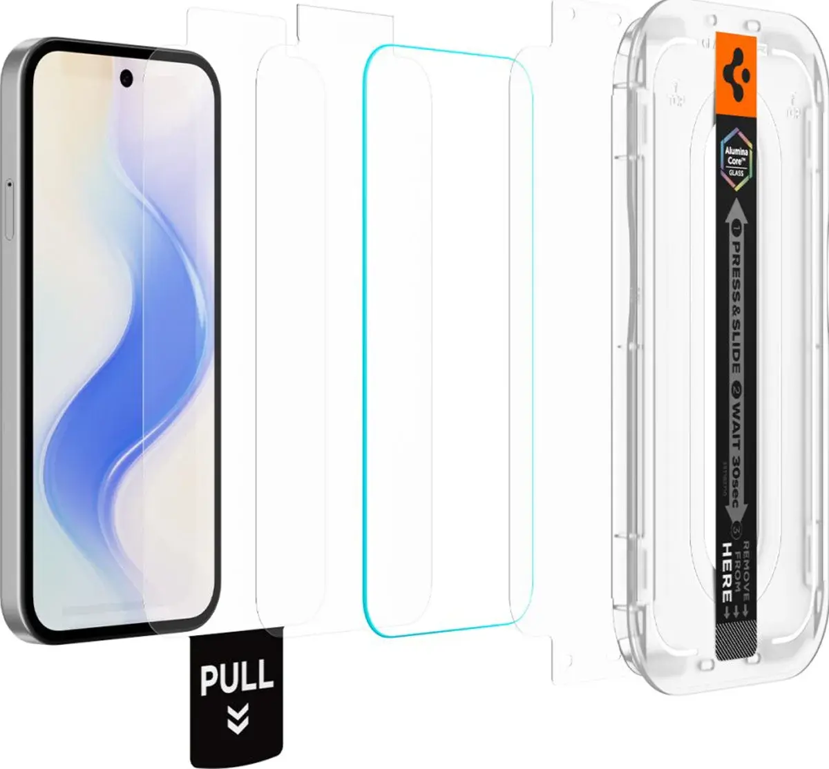 Spigen EZ Fit GLAS.tR Google Pixel 10a Screen Protector 2-Pack afbeelding 2