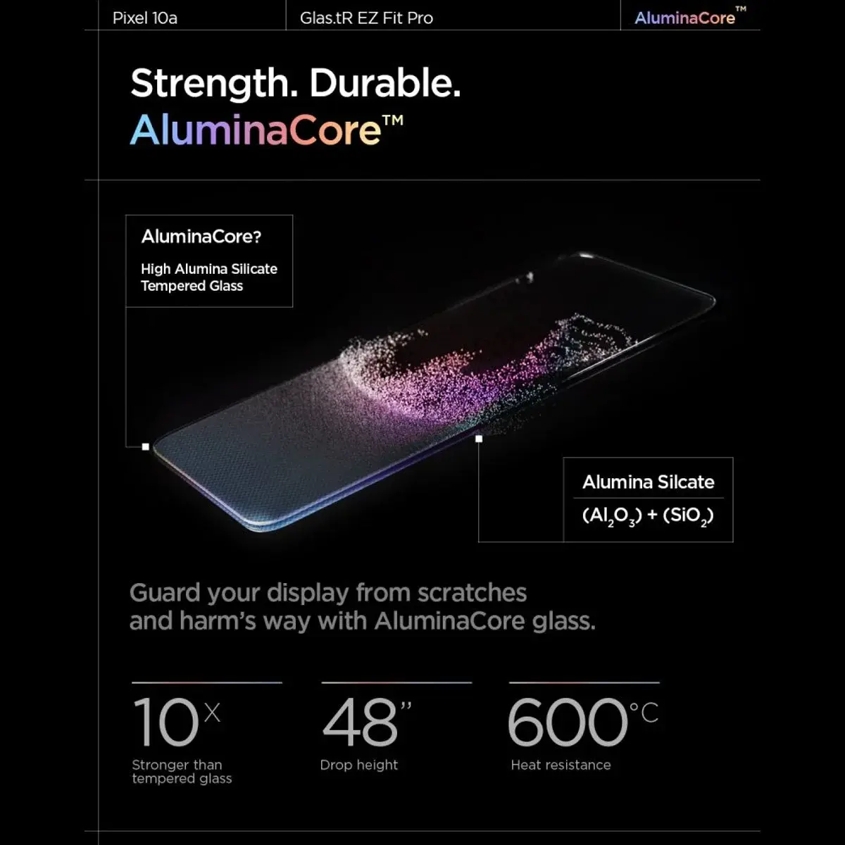 Spigen EZ Fit GLAS.tR Google Pixel 10a Screen Protector 2-Pack afbeelding 8
