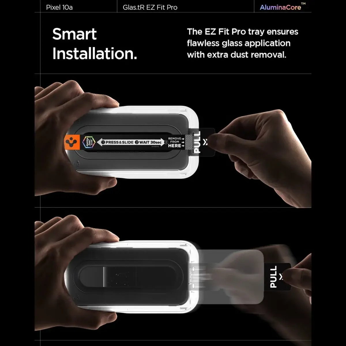 Spigen EZ Fit GLAS.tR Google Pixel 10a Screen Protector 2-Pack afbeelding 11