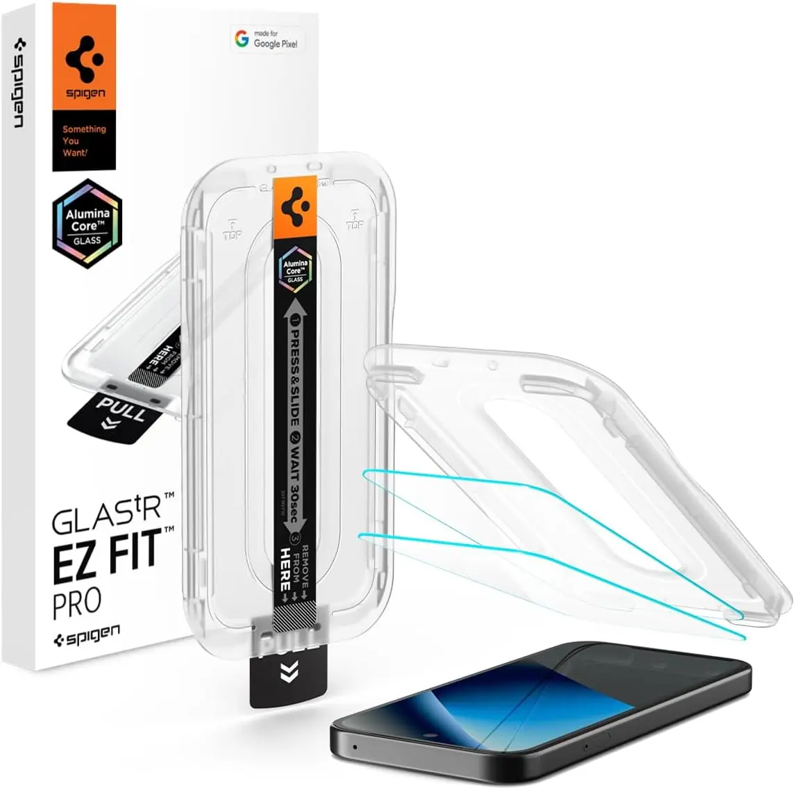 Spigen EZ Fit GLAS.tR Google Pixel 10a Screen Protector 2-Pack afbeelding 1