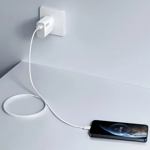 Xiaomi 90W Reislader USB-A HyperCharge Snellader met 1m USB‑C Kabel Wit afbeelding 5