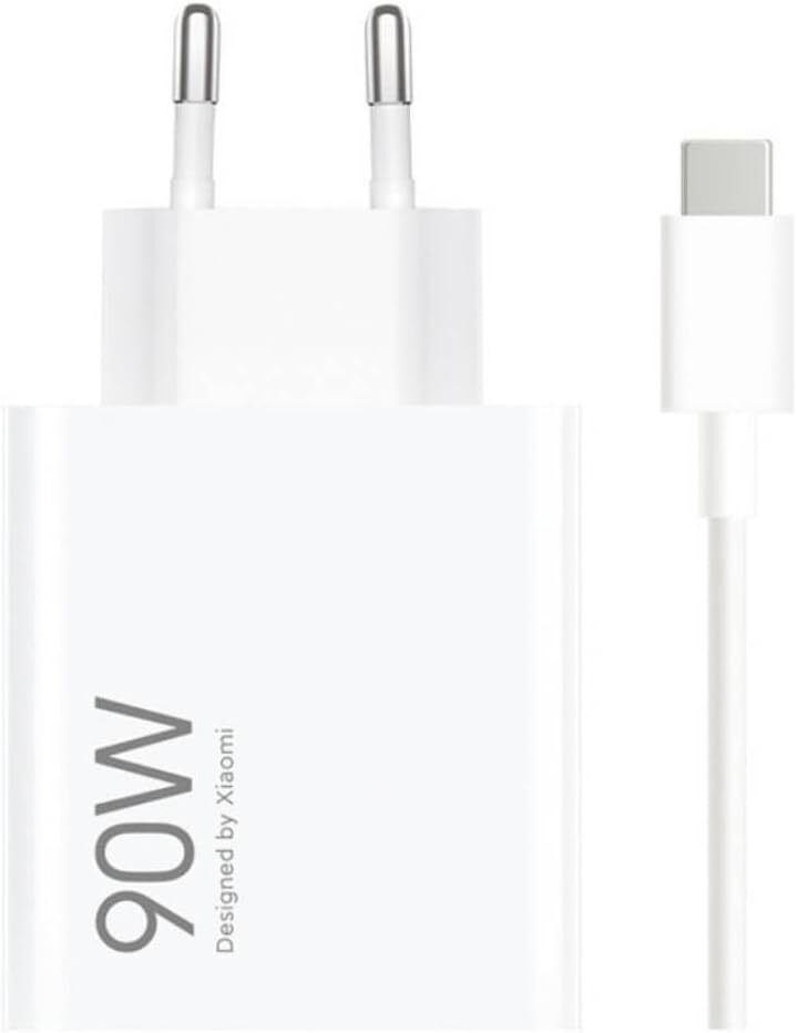 Xiaomi 90W Reislader USB-A HyperCharge Snellader met 1m USB‑C Kabel Wit afbeelding 1