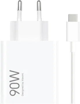 Xiaomi 90W Reislader USB-A HyperCharge Snellader met 1m USB‑C Kabel Wit