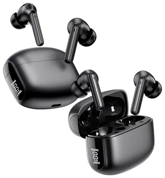 Duo Pack Buddi Pulse Draadloze Oordopjes Noise Cancelling ANC + ENC Zwart