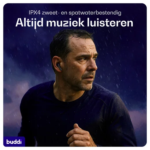 Duo Pack Buddi Pulse Draadloze Oordopjes Noise Cancelling ANC + ENC Zwart afbeelding 9