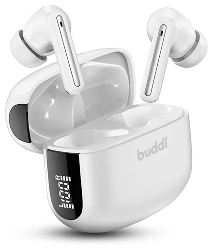 Duo Pack Buddi Pulse Draadloze Oordopjes Noise Cancelling ANC + ENC Wit afbeelding 14