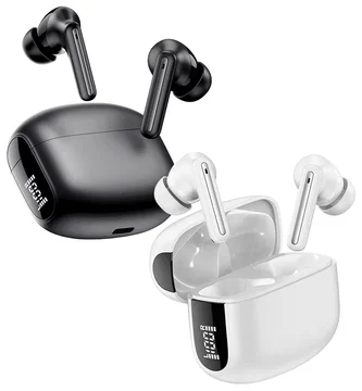 Duo Pack Buddi Pulse Draadloze Oordopjes Noise Cancelling ANC + ENC Zwart Wit