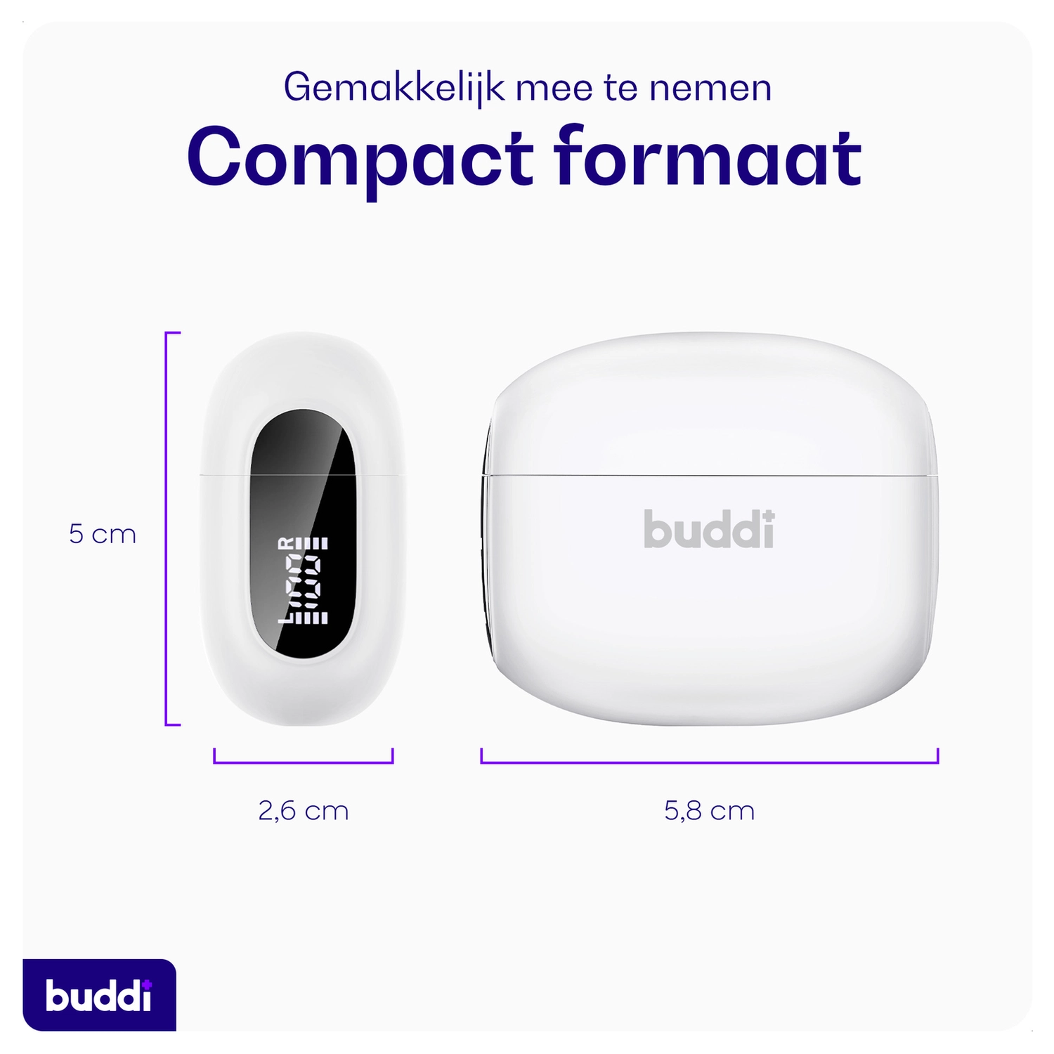 Duo Pack Buddi Pulse Draadloze Oordopjes Noise Cancelling ANC + ENC Zwart Wit afbeelding 9