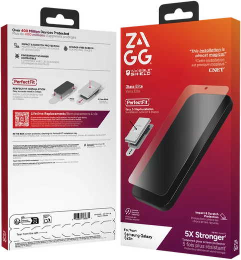 ZAGG InvisibleShield Glass Elite Samsung Galaxy S26 Plus Screen Protector afbeelding 1