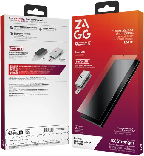 ZAGG InvisibleShield Glass Elite Samsung Galaxy S26 Ultra Screen Protector afbeelding 1