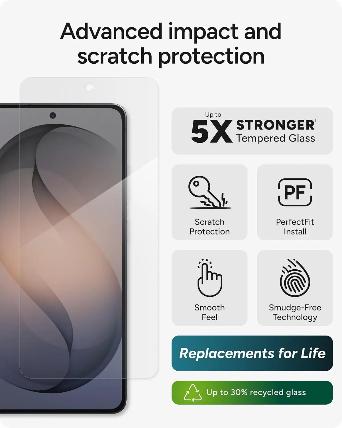 ZAGG InvisibleShield Glass Elite Samsung Galaxy S26 Ultra Screen Protector afbeelding 4