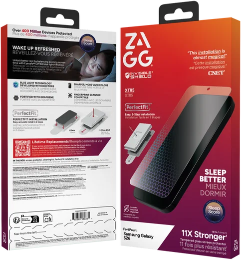 ZAGG InvisibleShield XTR5 Samsung Galaxy S26 Screen Protector Anti-Blue Light afbeelding 1