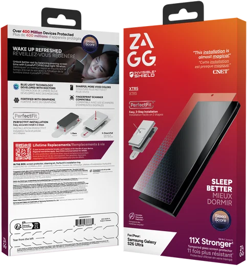 ZAGG InvisibleShield XTR5 Samsung S26 Ultra Screen Protector Anti-Blue Light afbeelding 1