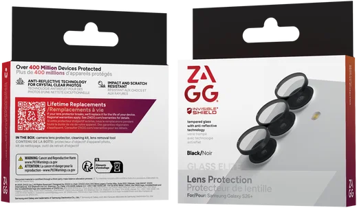 ZAGG Camera Rings Samsung Galaxy S26 Plus Camera Protector Zwart afbeelding 8