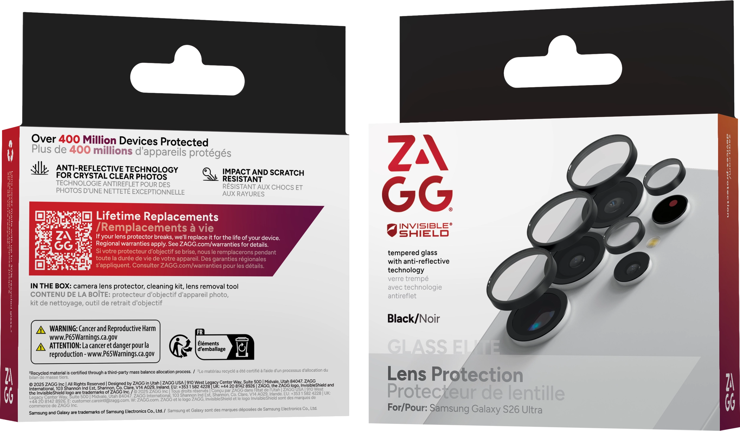 ZAGG Camera Rings Samsung Galaxy S26 Ultra Camera Protector Zwart afbeelding 9