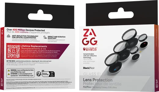 ZAGG Camera Rings Samsung Galaxy S26 Ultra Camera Protector Zwart afbeelding 9