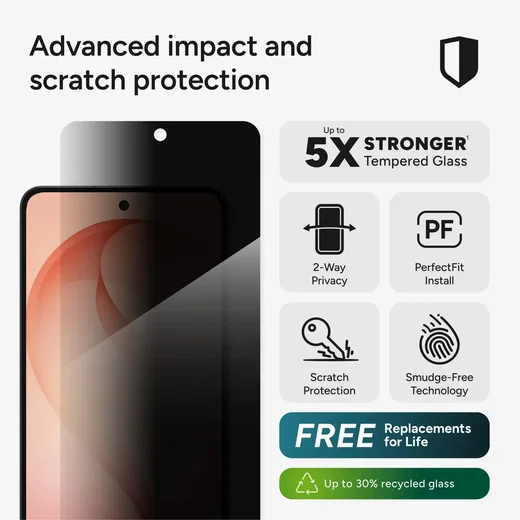 ZAGG InvisibleShield Glass Elite Privacy Samsung S26 Plus Screen Protector afbeelding 4