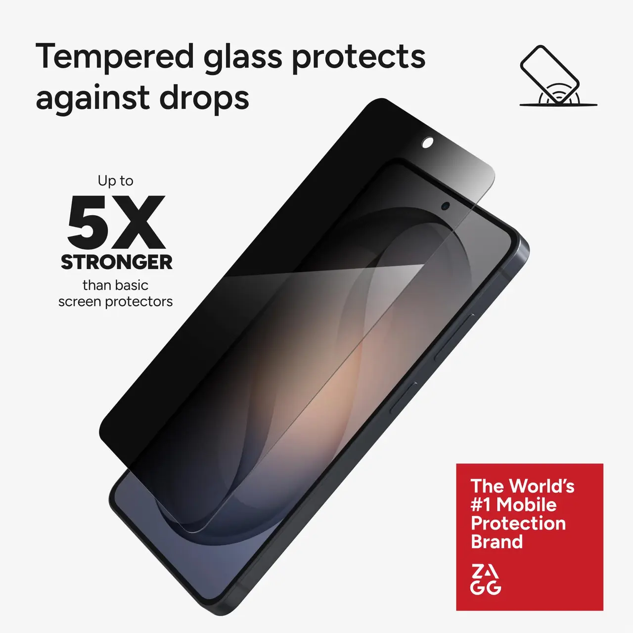 ZAGG InvisibleShield Glass Elite Privacy Samsung S26 Ultra Screen Protector afbeelding 5