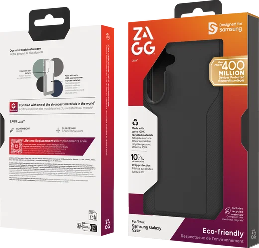 ZAGG Luxe Samsung Galaxy S26 Plus Hoesje Back Cover 3M Valbescherming Zwart afbeelding 11