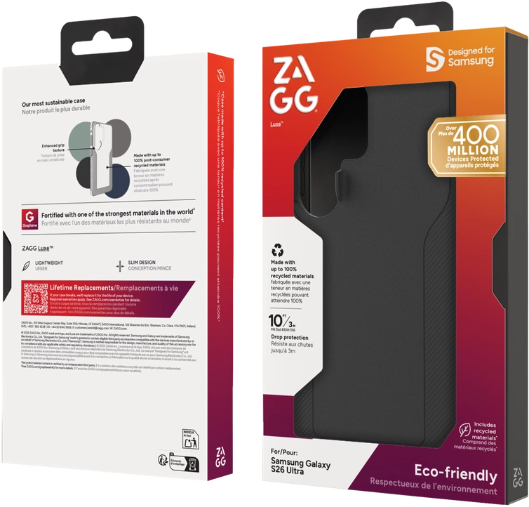 ZAGG Luxe Samsung Galaxy S26 Ultra Hoesje Back Cover 3M Valbescherming Zwart afbeelding 11