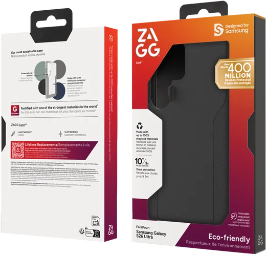 ZAGG Luxe Samsung Galaxy S26 Ultra Hoesje Back Cover 3M Valbescherming Zwart afbeelding 11