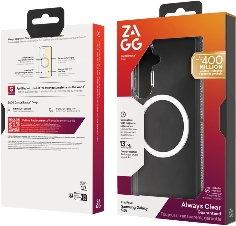 ZAGG Crystal Palace Snap Samsung Galaxy S26 Hoesje Magsafe Transparant afbeelding 11