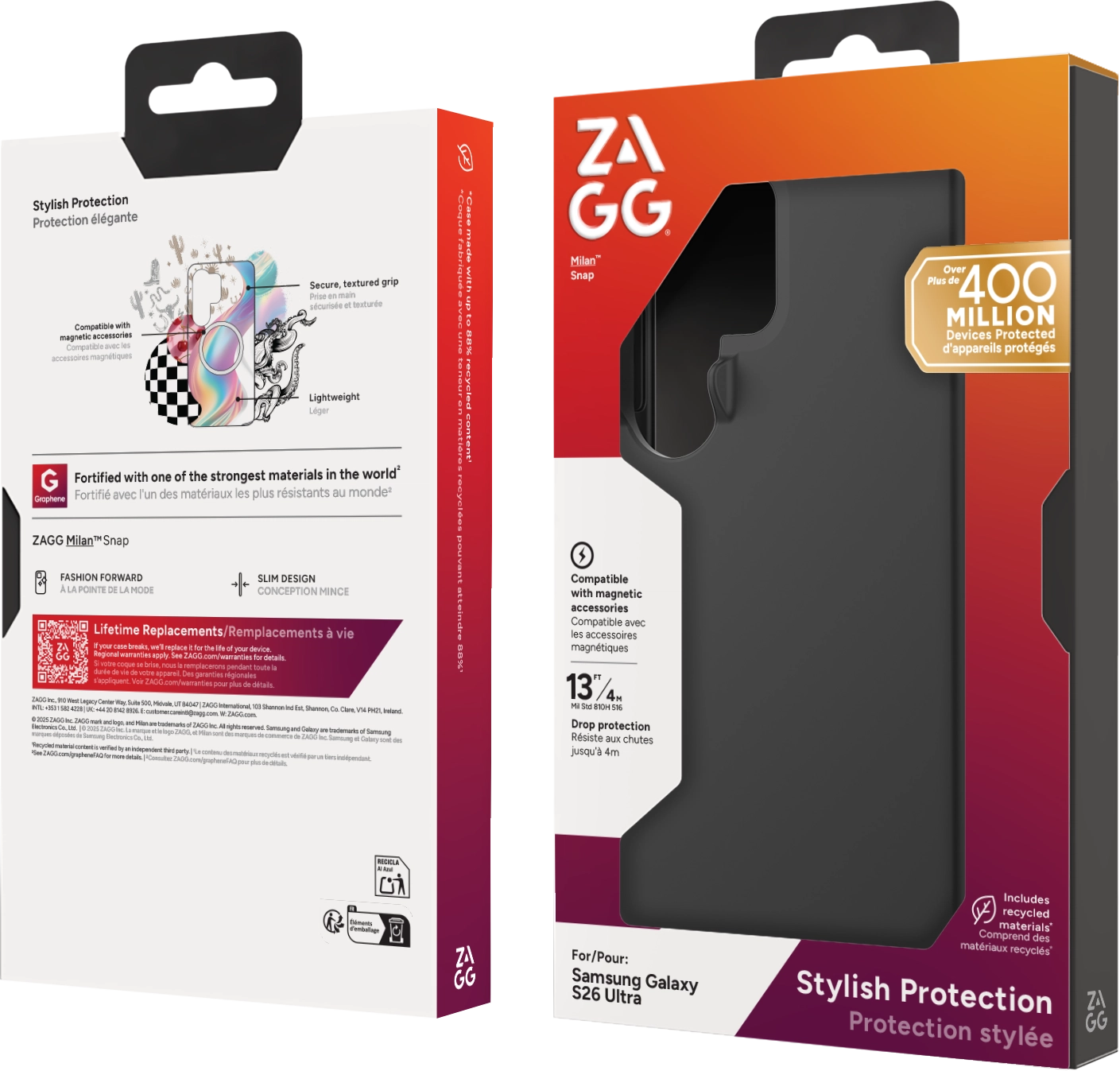 ZAGG Milan Snap Samsung Galaxy S26 Ultra Hoesje MagSafe Back Cover Zwart afbeelding 11