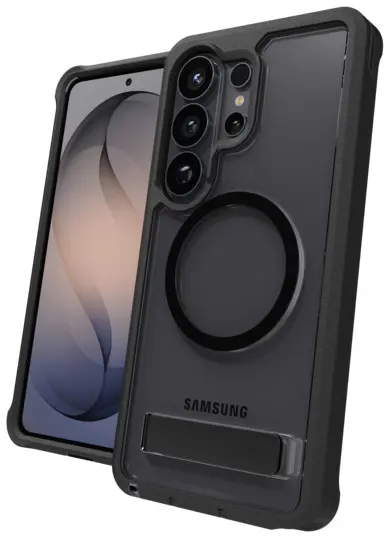 ZAGG Rainier Snap Kickstand Samsung Galaxy S26 Hoesje MagSafe Back Cover Zwart afbeelding 1