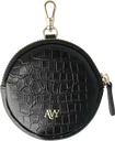 AVY Mini Telefoontasje / Phone Bag Pouch met Rits en Haakje Leer Croco Zwart