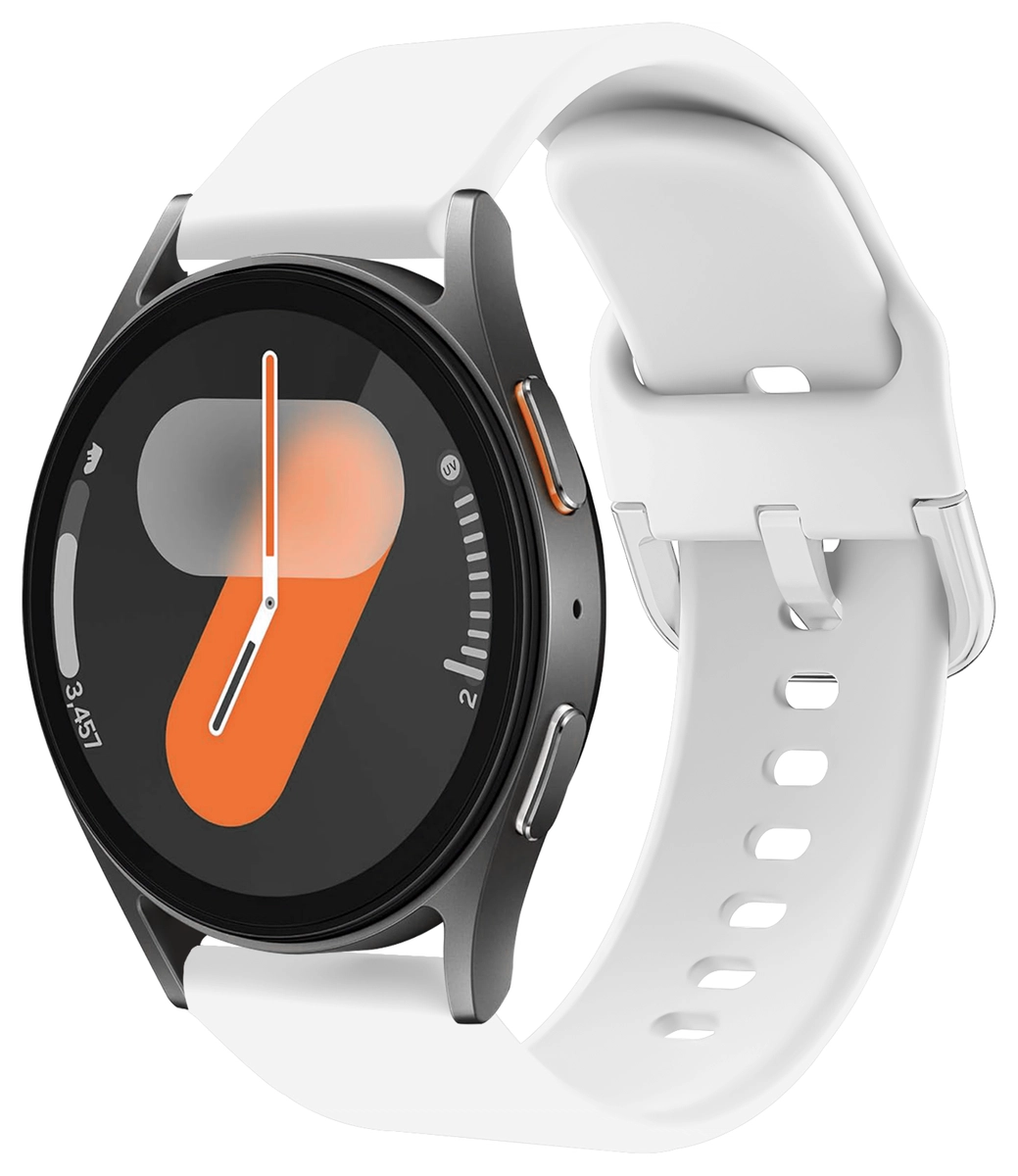 SBG Universeel Smartwatch / Horloge Bandje - Siliconen - 20MM - Wit afbeelding 1