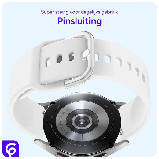 SBG Universeel Smartwatch / Horloge Bandje - Siliconen - 20MM - Wit afbeelding 2
