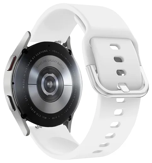SBG Universeel Smartwatch / Horloge Bandje - Siliconen - 20MM - Wit afbeelding 8