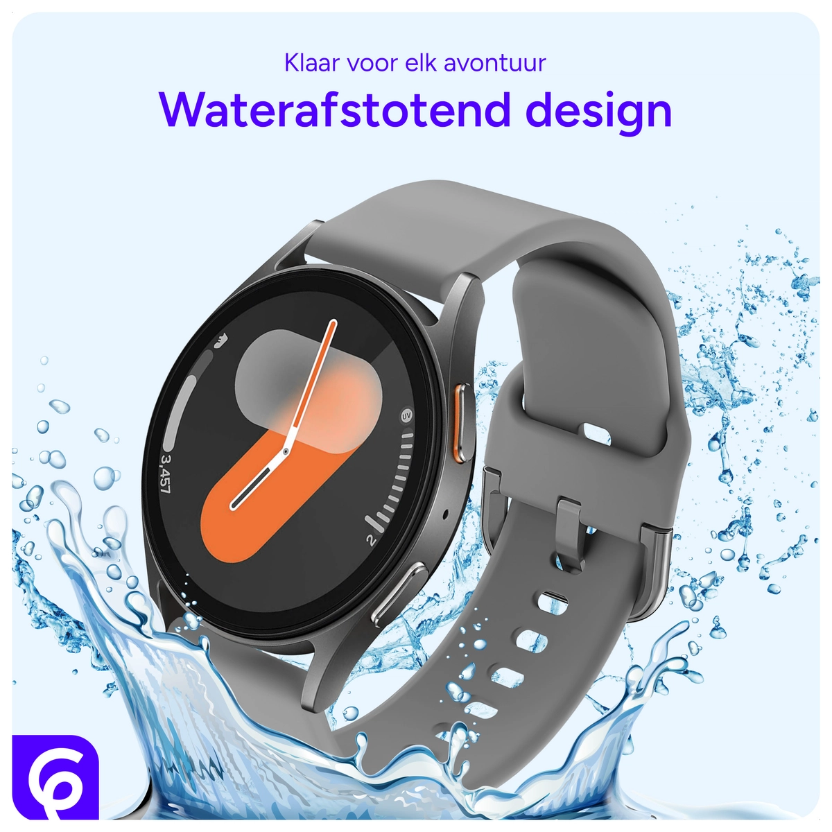 SBG Universeel Smartwatch / Horloge Bandje - Siliconen - 20MM - Grijs afbeelding 4