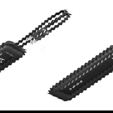 Anker Zolo (35W) 10.000 mAh Powerbank met 2 Ingebouwde MFi USB-C Kabels Zwart