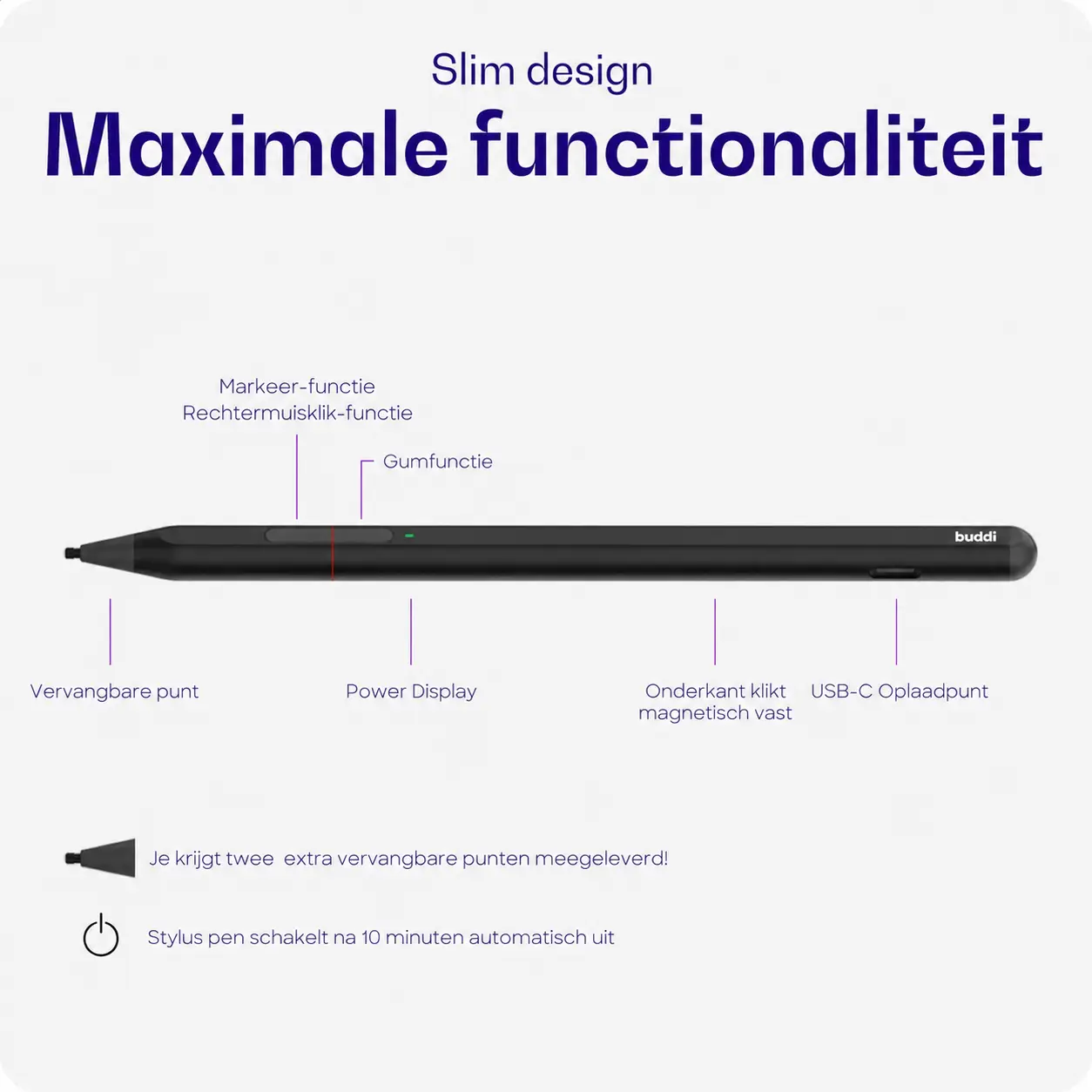 Buddi Aide 2 Stylus Pen voor Kobo en Microsoft Surface afbeelding 9
