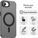 Apple iPhone 17e / 16e Hoesje MagSafe Backcover Semi-Transparant & Zwart afbeelding 6