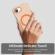 Apple iPhone 17e / 16e Hoesje MagSafe Backcover Semi-Transparant & Oranje afbeelding 8