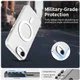 Apple iPhone 17e / 16e Hoesje MagSafe Backcover Semi-Transparant & Wit afbeelding 2