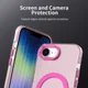 Apple iPhone 17e / 16e Hoesje MagSafe Backcover Semi-Transparant & Roze afbeelding 2