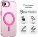 Apple iPhone 17e / 16e Hoesje MagSafe Backcover Semi-Transparant & Roze afbeelding 5