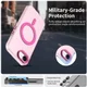 Apple iPhone 17e / 16e Hoesje MagSafe Backcover Semi-Transparant & Roze afbeelding 6