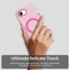 Apple iPhone 17e / 16e Hoesje MagSafe Backcover Semi-Transparant & Roze afbeelding 8