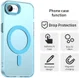 Apple iPhone 17e / 16e Hoesje MagSafe Backcover Semi-Transparant & Blauw afbeelding 2