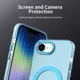 Apple iPhone 17e / 16e Hoesje MagSafe Backcover Semi-Transparant & Blauw afbeelding 5